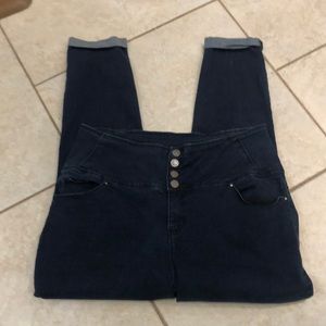 YMI High Waist Skinny Stretch Crop Size 18